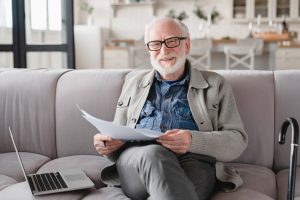 grandfather look at the arm loan that approved